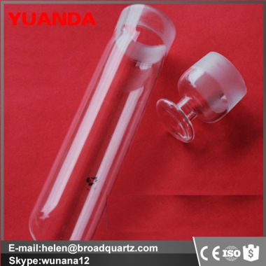 Customzied fused quartz labware straight bore  for chemical